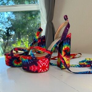 Liliana - Vibrant Tie-Dye High Heels - Size 6